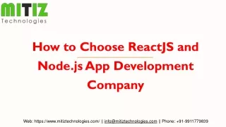 How to Choose ReactJS and Node.js App Development Company
