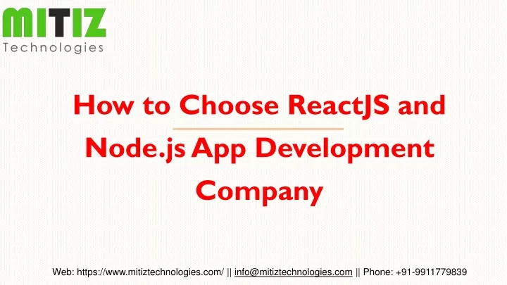 how to choose reactjs and node js app development