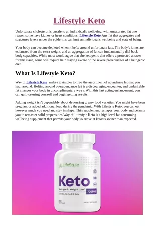 lifestyle keto