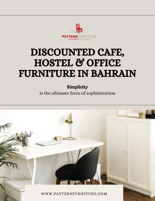 Discounted Cafe, Hostel & Office Furniture in Bahrain
