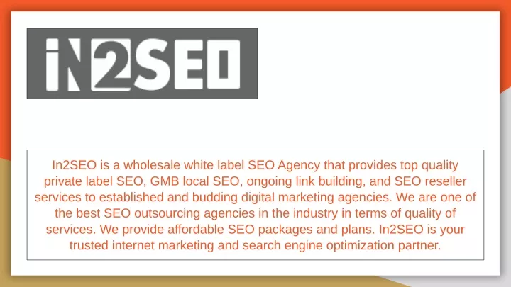 in2seo is a wholesale white label seo agency that