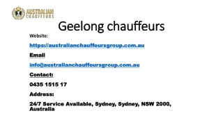 Geelong chauffeurs