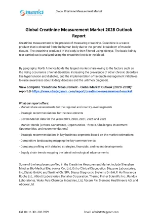 global creatinine measurement market