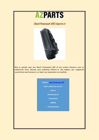 bosch powerpack 400 azparts nl