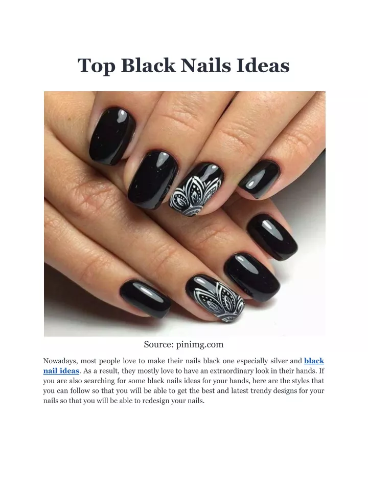 top black nails ideas