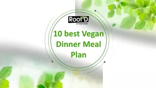 10 best Vegan Dinner Meal Plan