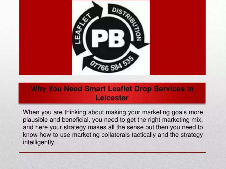 why you need smart leaflet drop services