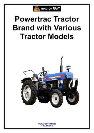 Powertrac Tractor Brand with Various Tractor Models