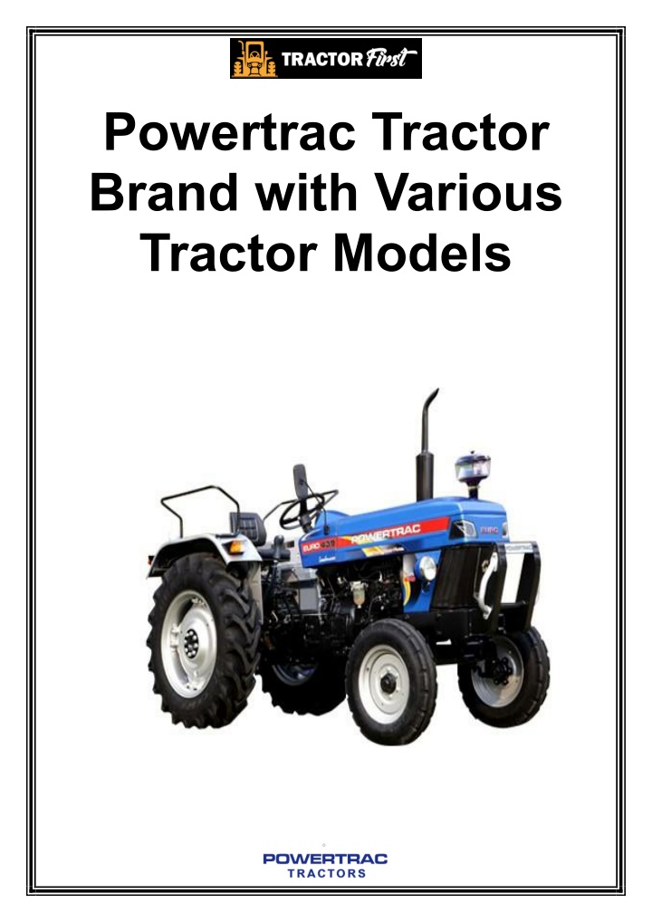 powertrac tractor brand with various tractor