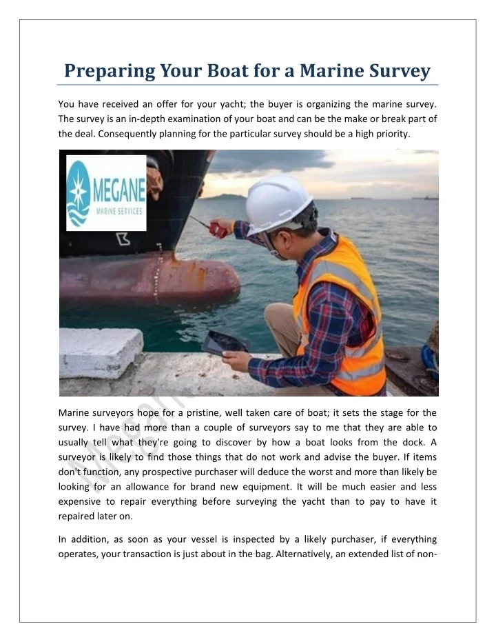 PPT - Preparing Your Boat for a Marine Survey PowerPoint Presentation ...