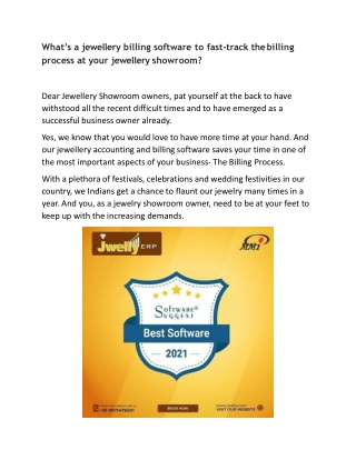 Best Jewellery software in India