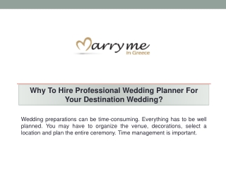 Why To Hire Professional Wedding Planner For Your Destination Wedding?