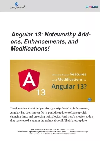 angular 13 noteworthy add ons enhancements