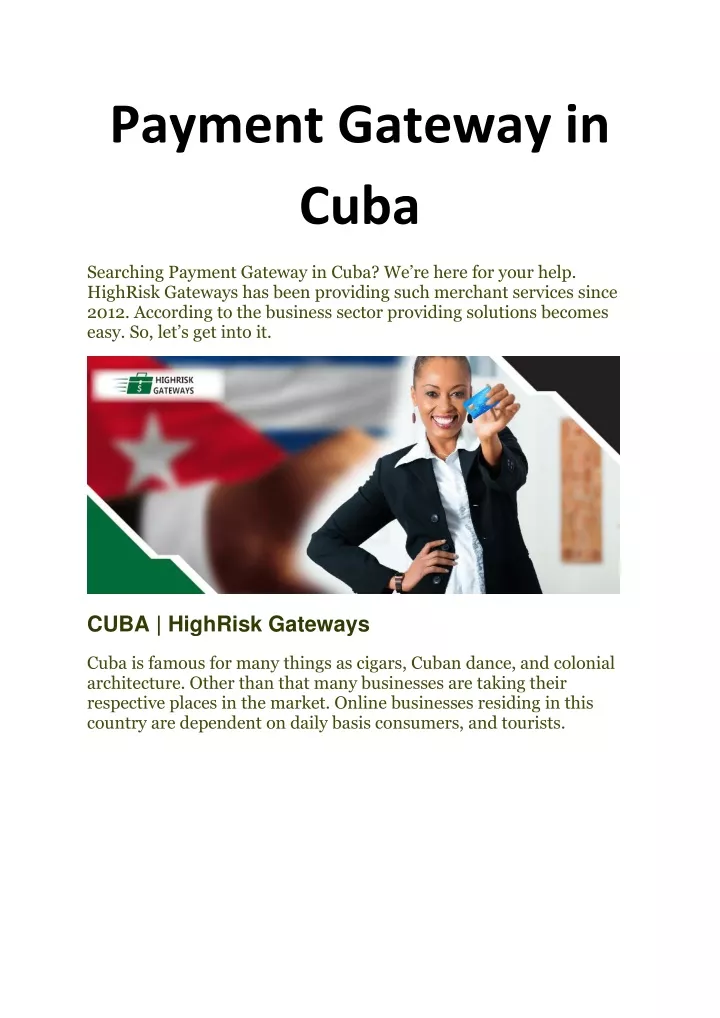 payment gateway in cuba