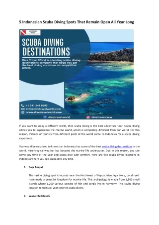 5 Indonesian Scuba Diving Spots That Remain Open All Year Long-converted