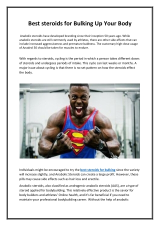 Best steroids for Bulking Up Your Body