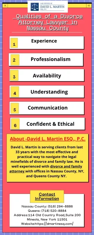 Qualities of a Divorce Attorney Lawyer in Nassau County
