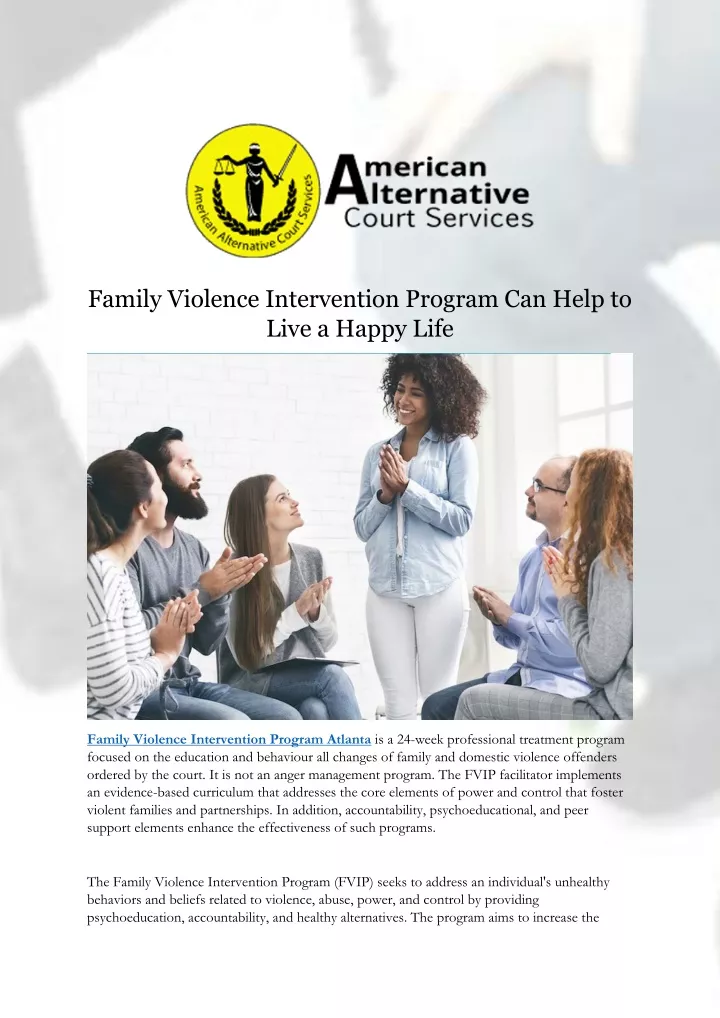 family violence intervention program can help
