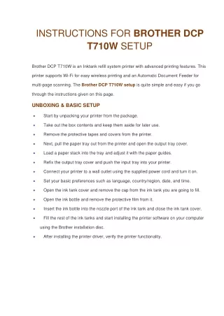 [Solved] Brother DCP T710W Simple Setup and Troubleshooting Guide - Airprint.us