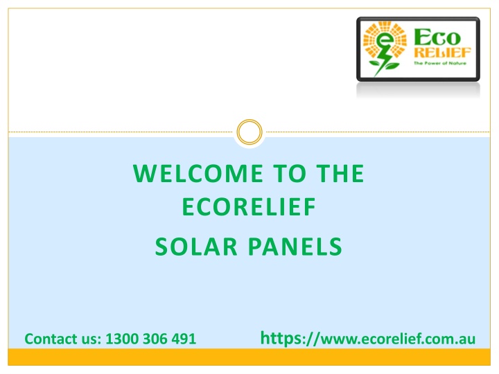 welcome to the ecorelief solar panels