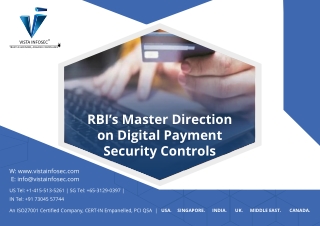 RBI’s Master Direction on Digital Payment Security Controls