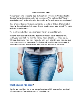 what causes hip dips