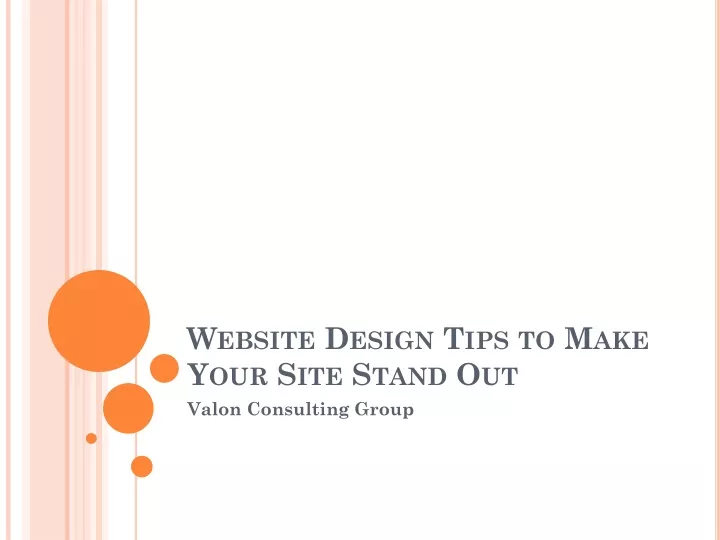 website design tips to make your site stand out