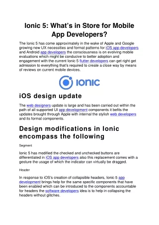 ionic 5 what s in store for mobile app developers