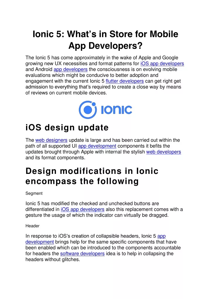 ionic 5 what s in store for mobile app developers