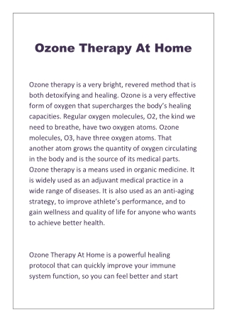 Ozone Therapy At Home-converted