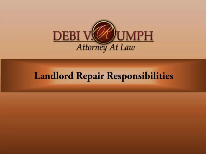 landlord repair responsibilities
