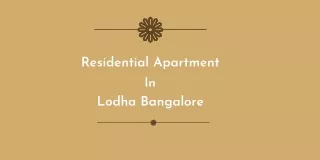 residential apartment