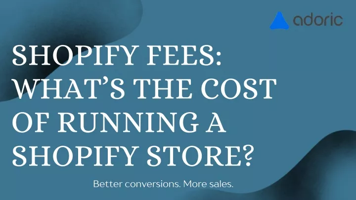 shopify fees what s the cost of running a shopify