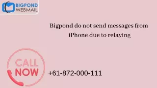 bigpond do not send messages from iphone