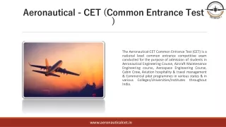 aeronautical cet common entrance test