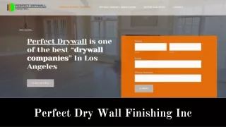 Perfect Dry Wall Finishing Inc