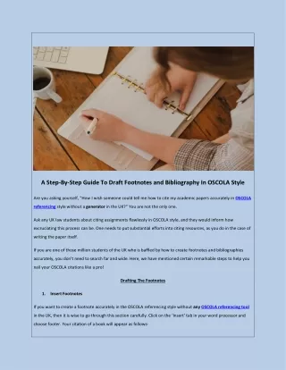 a step by step guide to draft footnotes