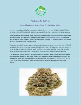 Know About Some Drugs Those Are Available Online