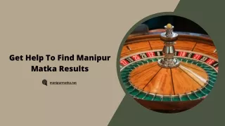 Get Help To Find Manipur Matka Results