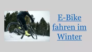 E-Bike fahren im Winter