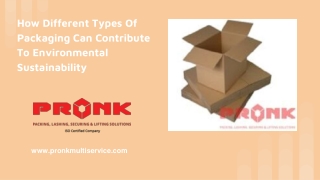 How Different Types of Packaging can Contribute to Environmental Sustainability