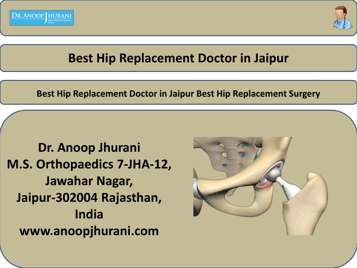 best hip replacement doctor in jaipur