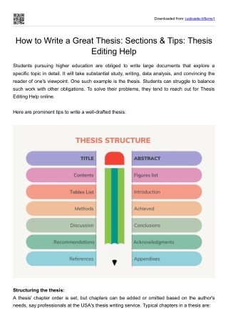 How to Write a Great Thesis Sections & Tips