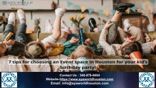7 tips for choosing an Event space in Houston for your kid’s birthday party!