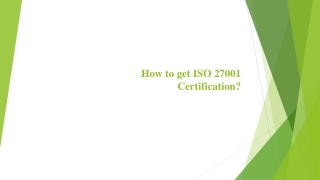 how to get iso 27001 certification