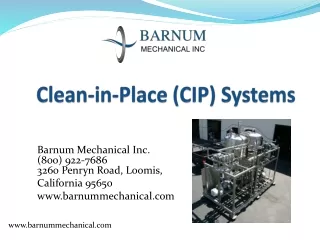 clean in place cip systems