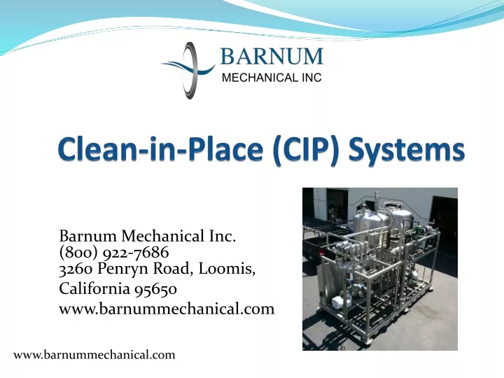 clean in place cip systems