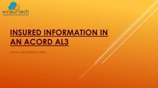 Insured Information in an ACORD AL3