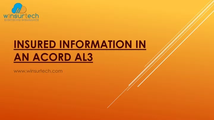 insured information in an acord al3