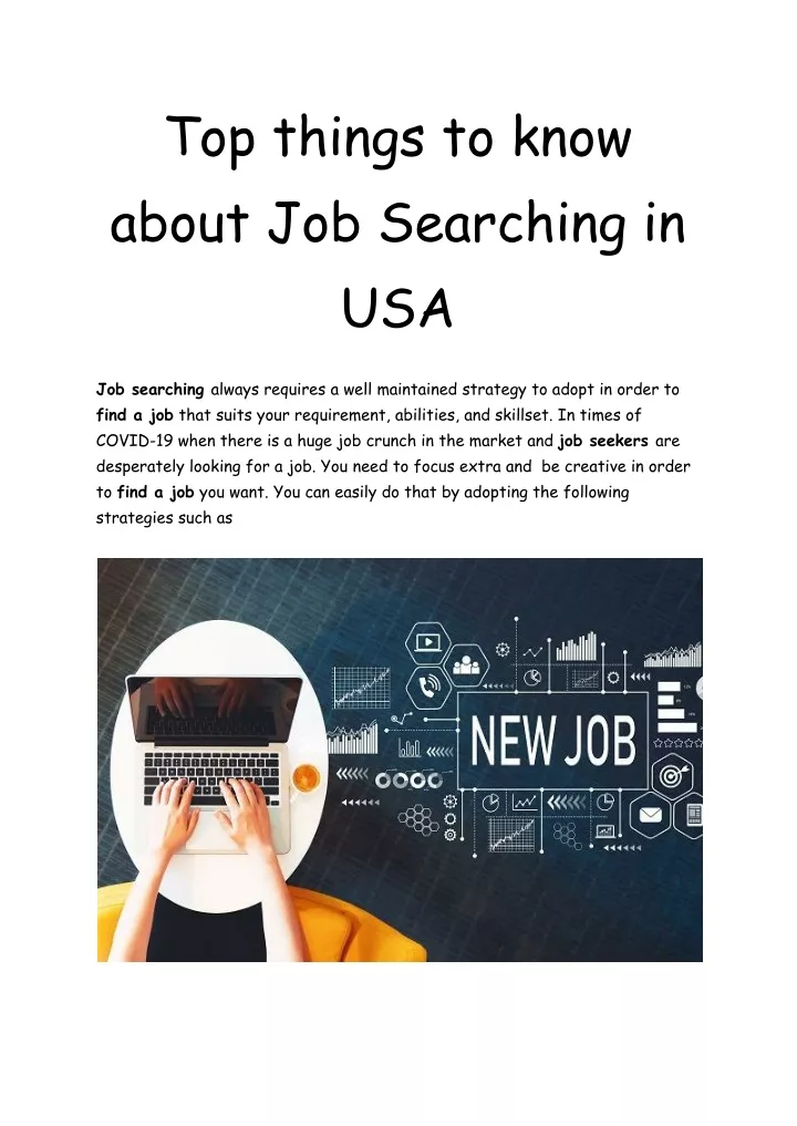top things to know about job searching in usa